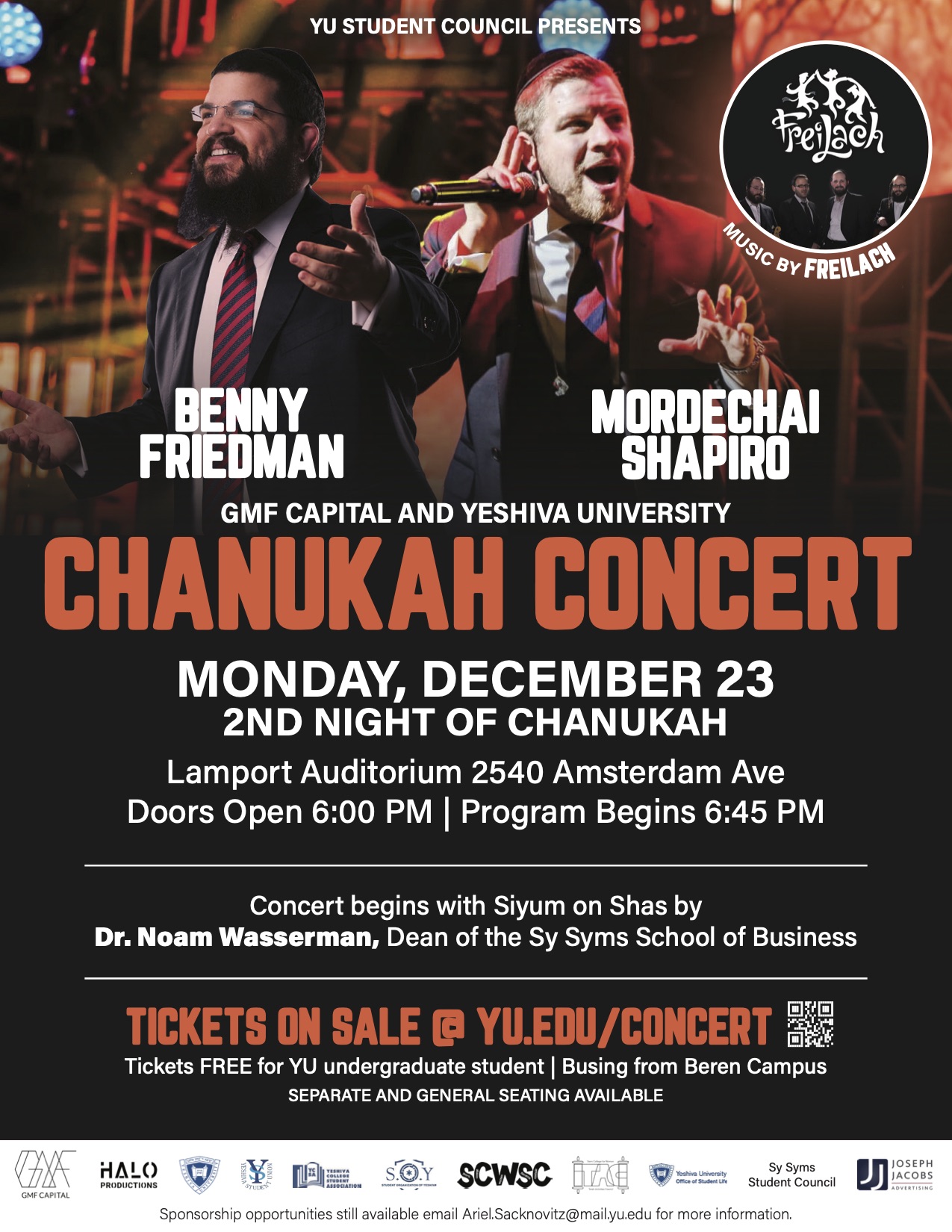 YU CHANUKAH CONCERT MORDECHAI SHAPIRO & BENNY FRIEDMAN JE Network